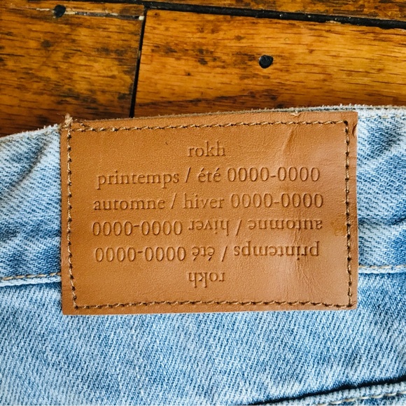 ROKH Blue Distressed Jeans Women’s Size 38 US 6 Regular - Picture 15 of 15